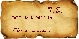 Török Délia névjegykártya